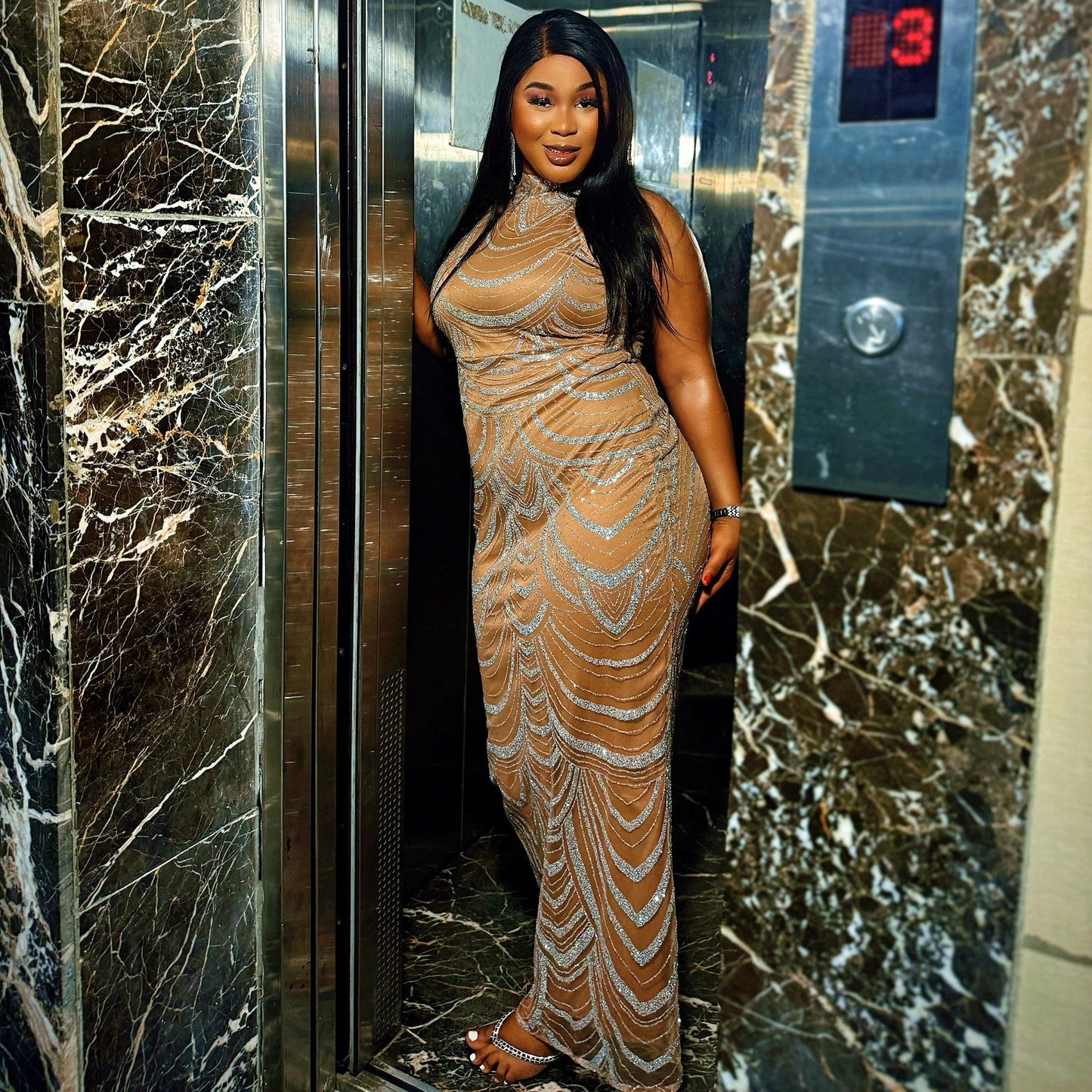 Luxury Sparkly Evening Dress