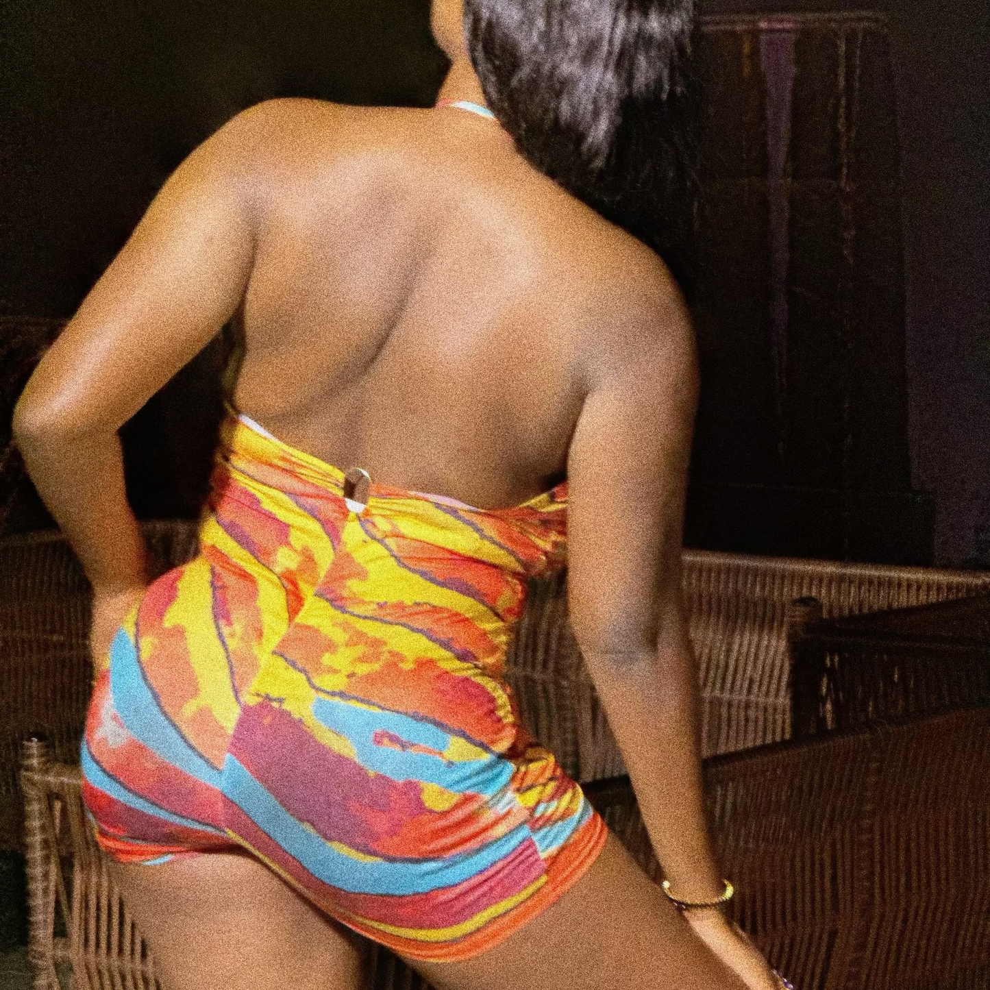 Halter Hollow Out One-Piece Swimsuit