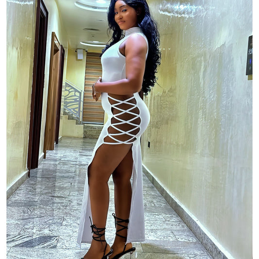 Criss Cross Cut Out Bodycon Dress