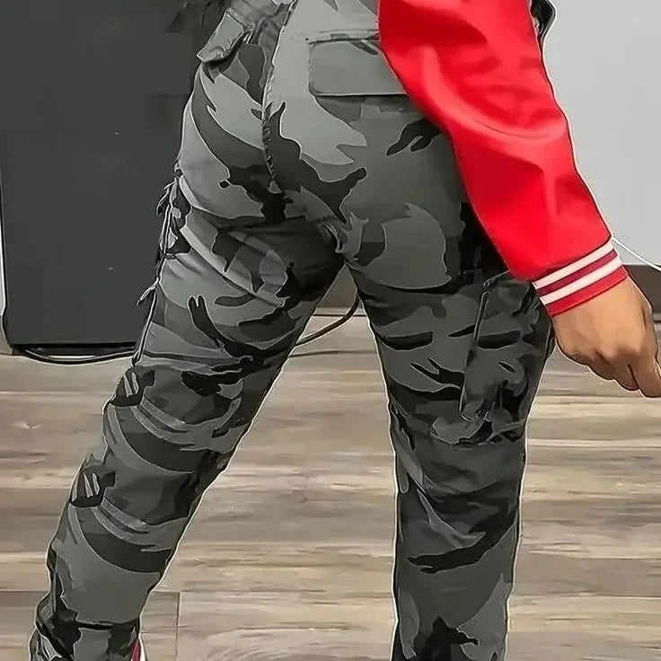 Camouflage High Waist Cargo Pant