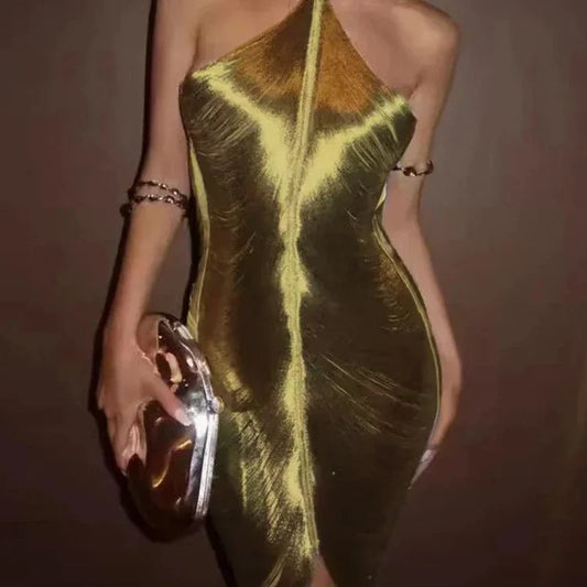 Fringed V-Neck Mini Dress