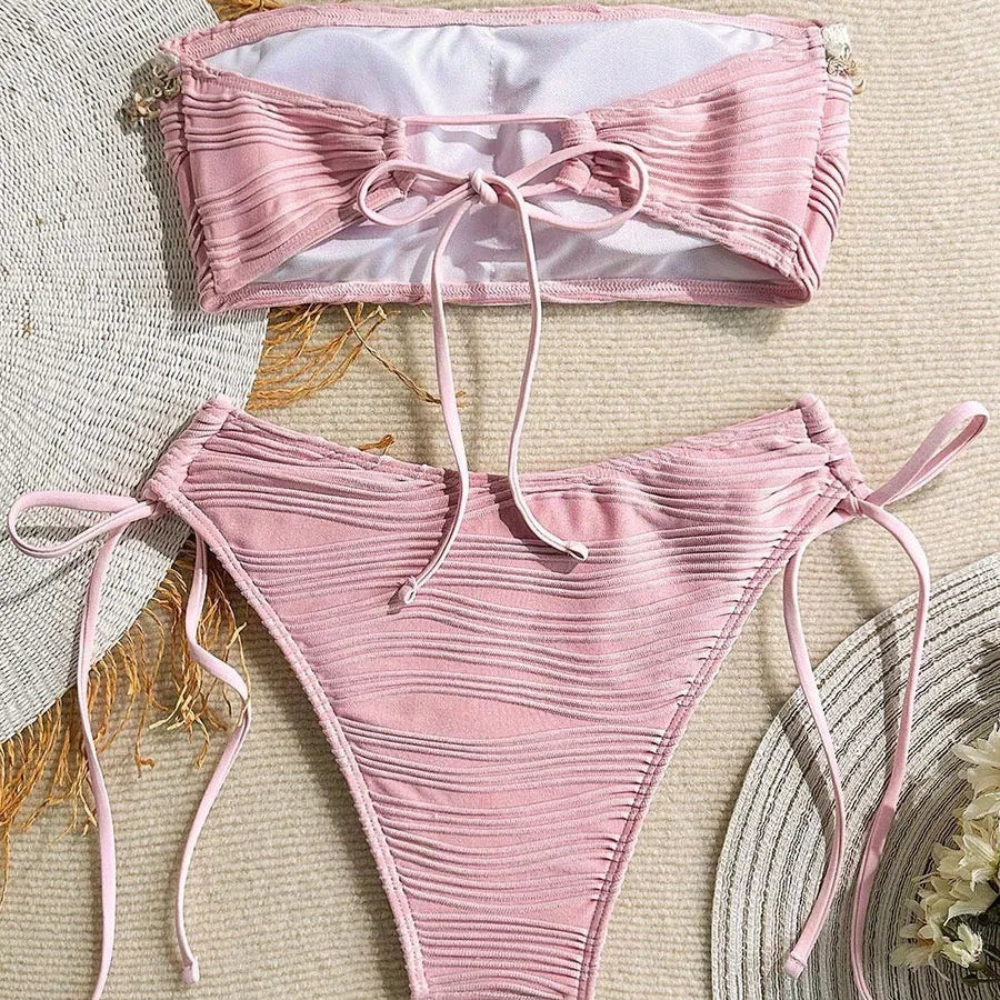 Bandeau High Cut Bikini